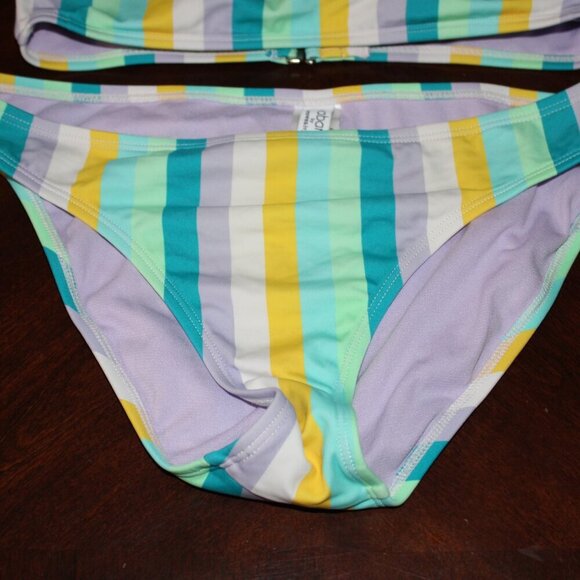 Cabana by Crown & Ivy Striped Bikini Set - Size M - Picture 2 of 11